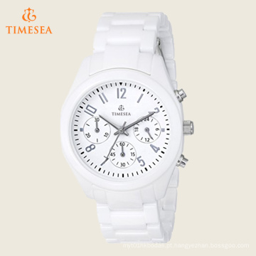 Relógio Feminino Analog Display Japonês Quartz Branco 71201